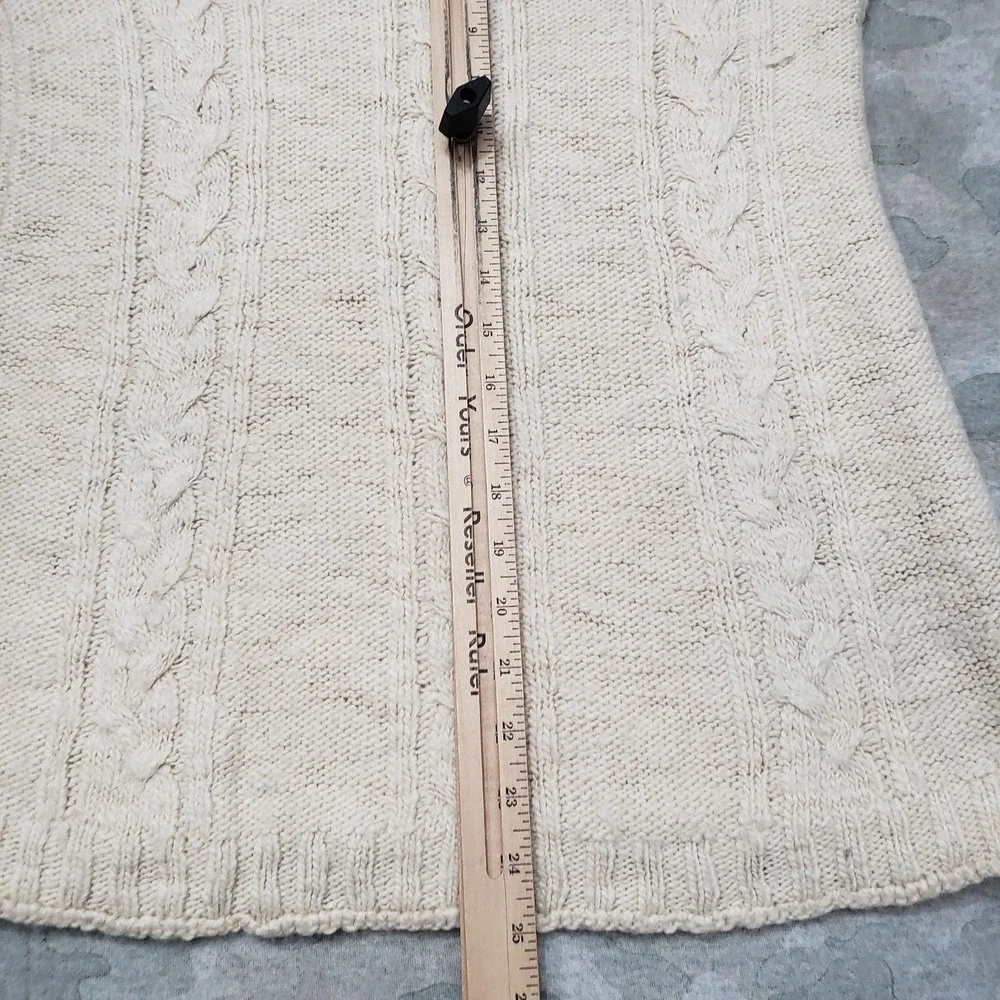 Prana Sweater Womens Small Beige Pullover Cable Knit‎